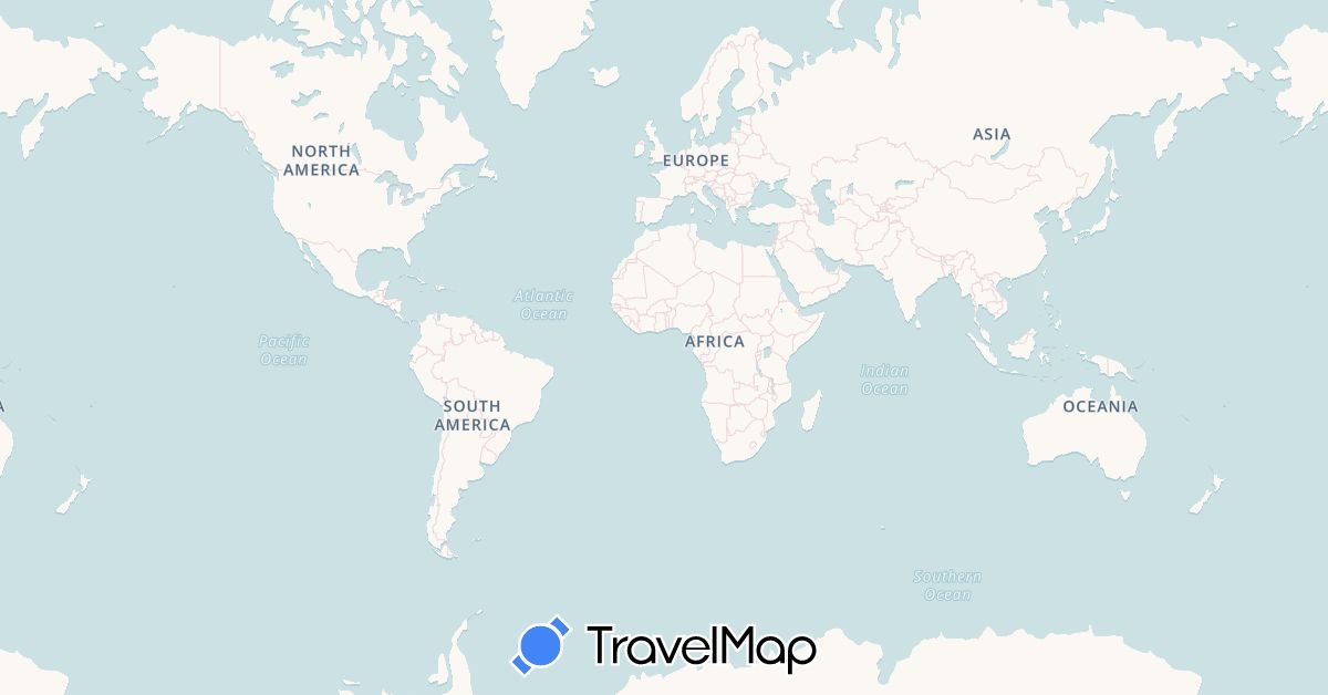 TravelMap itinerary: driving, bus, plane, boat in Argentina, Brazil, Chile, Colombia, Guatemala, Mexico, Panama, Peru, Paraguay, United States, Uruguay (North America, South America)